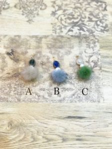 『beads＆fur』ピアスの３種の画像